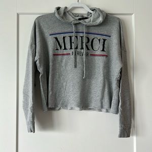 Cropped grey sweater